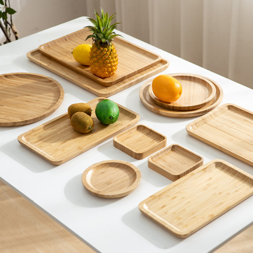 new bamboo tray home restaurant tea set tray hotel rectangular tea tray simple japanese bamboo fruit tray
