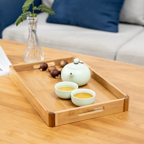 New Bamboo Tea Tray Japanese Style simple Small Tray Home Hotel Restaurant Tea Set Tray Fruit Baking Bamboo Tray