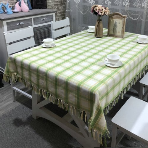 new nordic net red plaid fabric cotton linen tablecloth small round table tablecloth ins style coffee table cover cloth advanced green