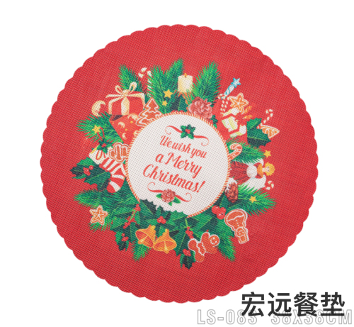 New Christmas Placemat Waterproof and Oil-Proof Placemat Factory Direct Sales Wholesale