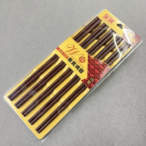 [Golden Butler] 10 Pairs of Door Frame Chopsticks Blister Pack Household Hotel High-Grade Solid Wood Chopsticks