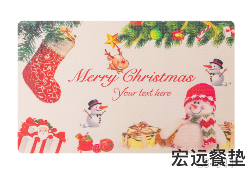 new christmas placemat waterproof and oilproof placemat factory direct wholesale