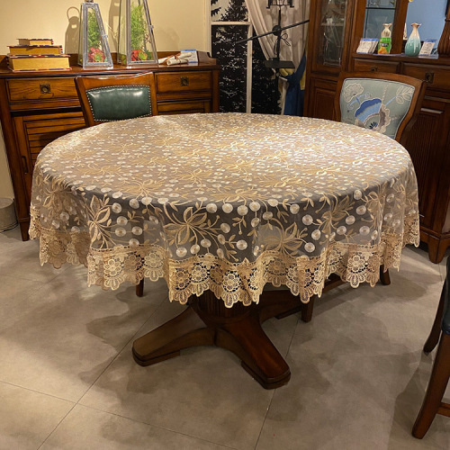 european cover cloth lace embroidered bedside table cover cloth tablecloth air conditioning coffee table tv cabinet tv multi-purpose dustproof cover towel