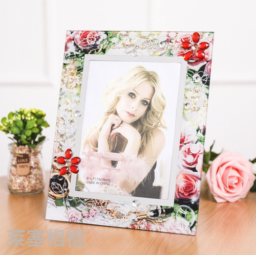 Stickers with Diamond Flower Products Decoration Creative Home Decoration Living Room Bedroom Crafts Photo Glass Photo Frame
