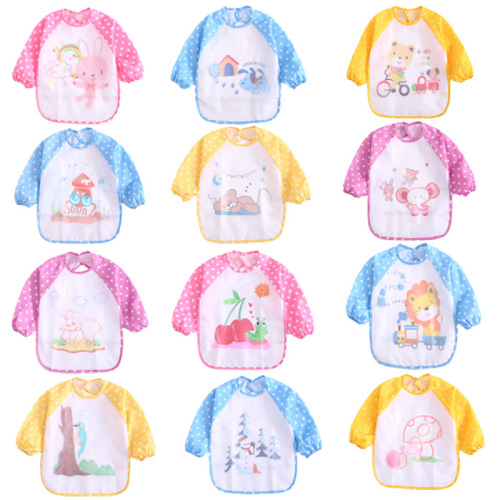 eva disposable double-layer coverall infant cartoon anti-dressing eating clothes