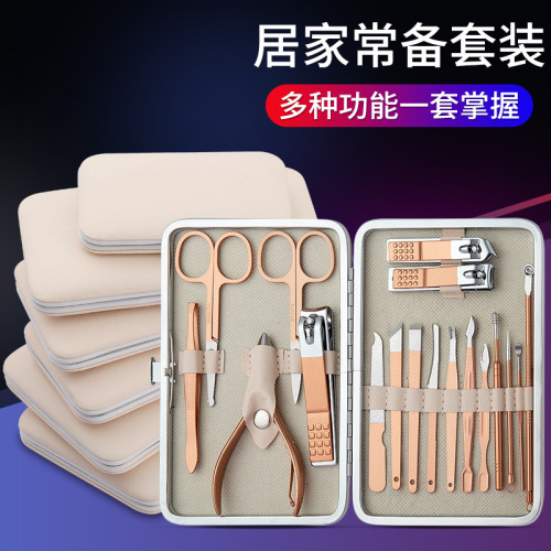 Factory Gift Stainless Steel Carbon Steel Black Nail Clippers Set Rose Gold Nail Clippers Nail Clippers Set Wholesale 