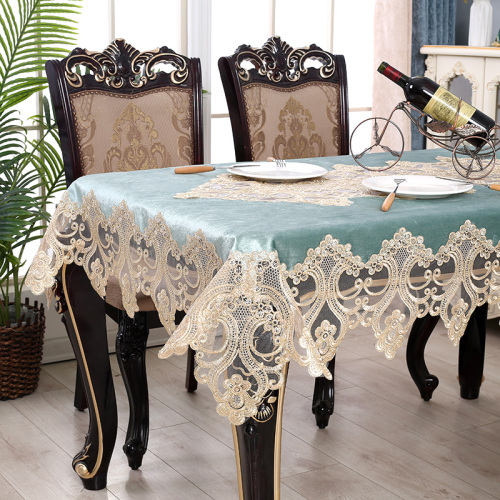European-Style Rectangular Fabric Light Luxury Style High-End Online Celebrity Living Room Modern American Coffee Table High-End Tablecloth