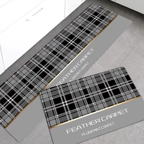 Nordic Geometric Kitchen Mat Bathroom Absorbent Floor Mat Kitchen Two-Piece Carpet combination Floor Mat Door Mat