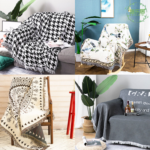 American Country Sand Release Carpet Bay Window Mat Sofa Cushion Cover Sofa Towel Fabric Blanket Blanket Can Be Sent on Behalf of One Piece