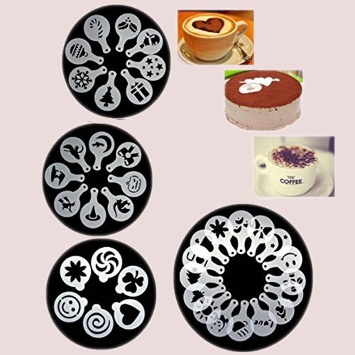 Coffee Art Mold Barista Template Suitable for All Kinds of Mousse to Cut a Cake Coffee Art Stencil