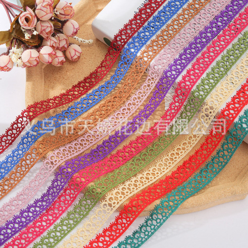 Manufacturer 1.9cm Milk Silk Embroidery Water Soluble Lace DIY Clothing Curtain Lace Textile Accessories Wholesale