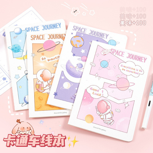 creative cartoon cute a5 car line notebook students learn to use high-looking notepad diary wholesale