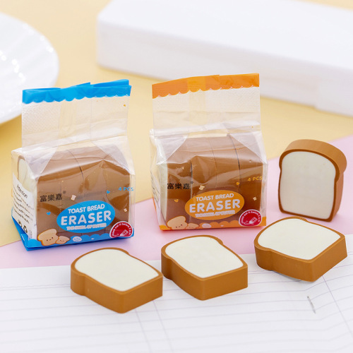 creative cute toast bread eraser student stationery exam sketch eraser kindergarten small gift wholesale