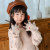 Cute Autumn and Winter Radish Rabbit Half Finger Cute Student Flip Mink Fur Wool Outdoor Cold-Proof Warm Gloves