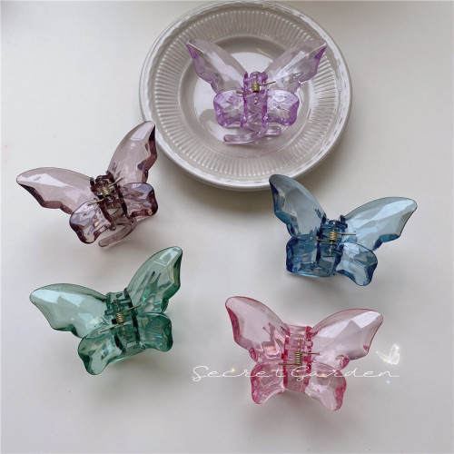Dream jelly Color Butterfly Hair Clip Small Size Transparent Color Hair Clip Girl Updo Hair Styling Clip Super Fairy 