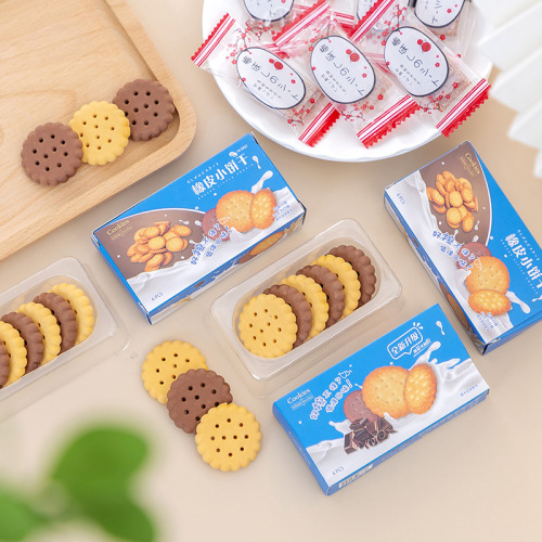 creative biscuit children eraser kindergarten small gift cute stationery supplies exam special eraser wholesale