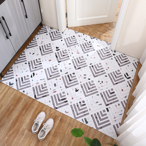 printed leather products cut-out door mat household erasable washable leather floor mat carpet door