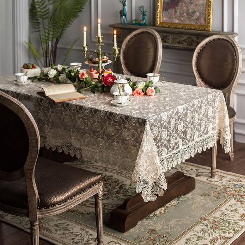 pastoral tablecloth rectangular household ins round cover cloth net red tablecloth lace coffee table cover towel nordic table cloth