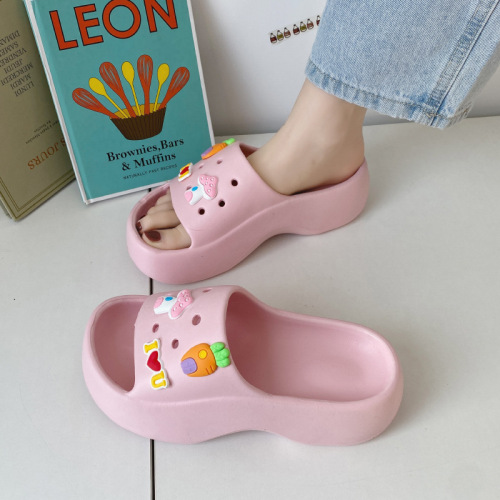 slippers women‘s summer wear thick bottom girl heart cute sandals 2022 new non-slip eva slippers