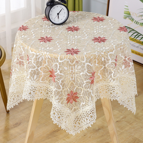 european mesh lace round tablecloth square table coffee table cloth household fabric tablecloth simple cover towel rectangular tablecloth