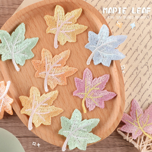 Embroidery Label Maple Leaf DIY Hand Account Accessories Accessories Patch Brooch Jewelry Hair Accessories Water Soluble Embroidery Stickers