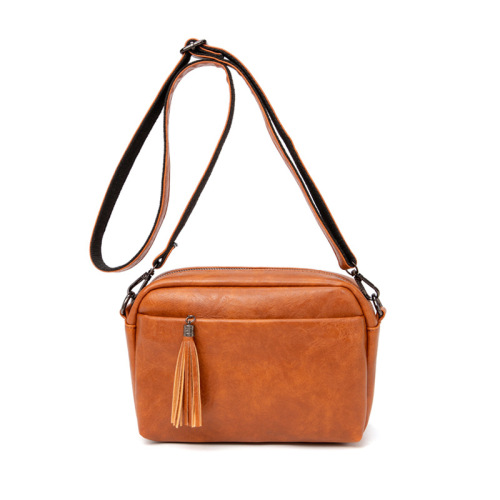Amazon Hot Selling Vintage Pu Women‘s Shoulder Bag Tassel small Bag Factory Direct
