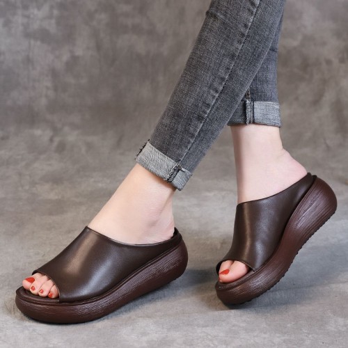 slippers women‘s 2021 summer new style outer wear flat heel flip flops retro muffin casual sandals women‘s beach plus size
