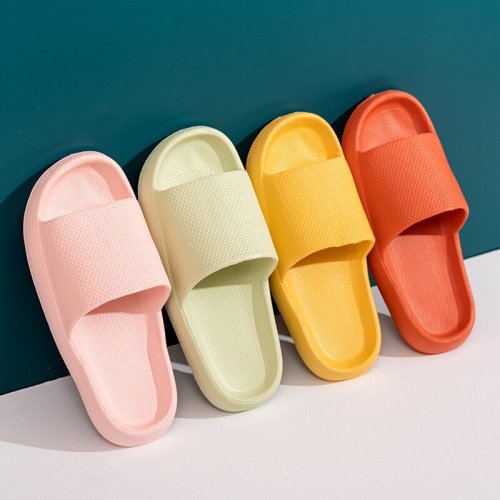 shit feeling home slippers women‘s summer indoor non-slip mute couple soft bottom men‘s slippers one-piece delivery