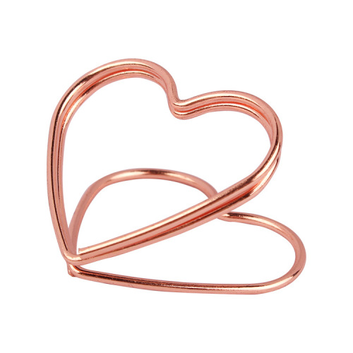 Creative Paper Clip Double-Layer Three-Dimensional Love Shape Shaped Paper Clip Note Clip Fun Office Supplies