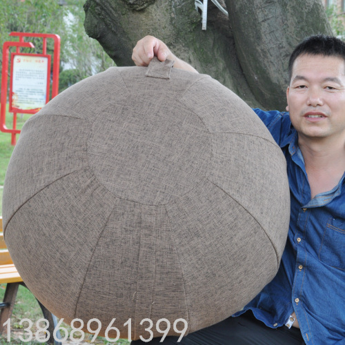 factory direct cotton linen yoga ball cover breathable non-pilling yoga ball anti-dirty protective cover 55cm65cm