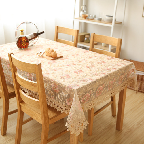 European-Style Lace Fabric Lace Dining Table Tablecloth TV Cabinet Piano Cover Towel Coffee Table Step Side Cabinet Cover Cloth