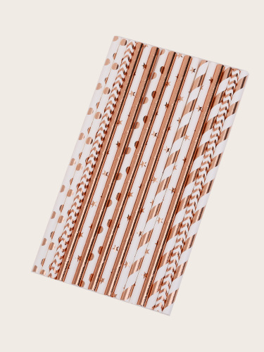 yao sheng disposable straw degradable paper amazon rose gold colourless mixed series 125 pcs