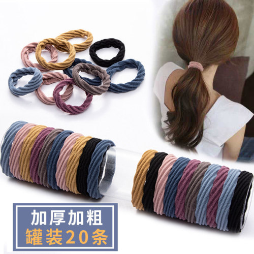 Simple Basic Highly Elastic Hair Rope Seamless Hair Band Hair Rope Women‘s Hair Tie All-Match Rubber Band Hair Accessories