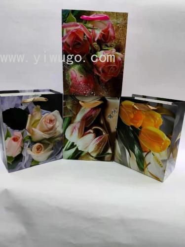 Knock Ness Vintage Ins Style Simulation Moisturizing Rose Bouquet French Romantic Gift Bag Gift Box 