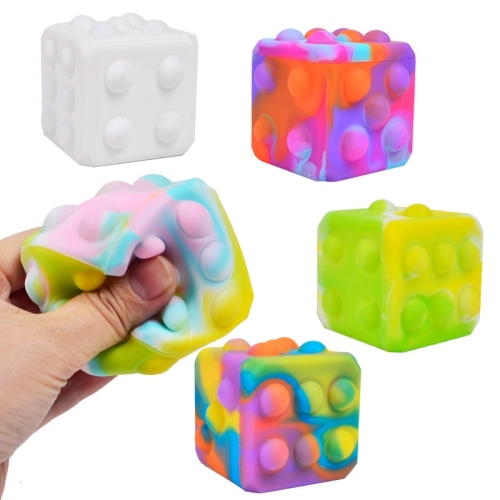 cross-border new silicone 3d decompression ball mouse killer pioneer pinch ball vent decompression cube dice toy hot sale
