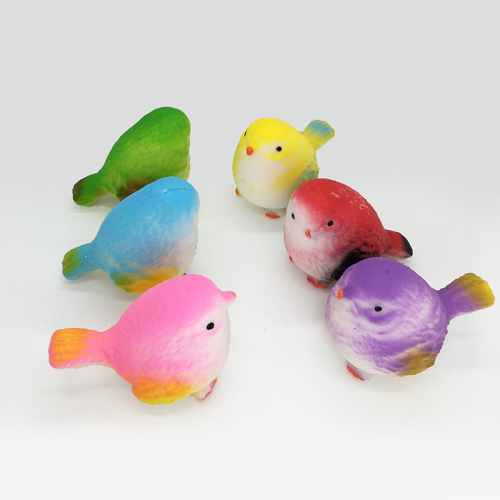 2022 New Painted Bird Flour Vent Decompression Toy Factory Direct Sales TPR Decompression Pinch Music