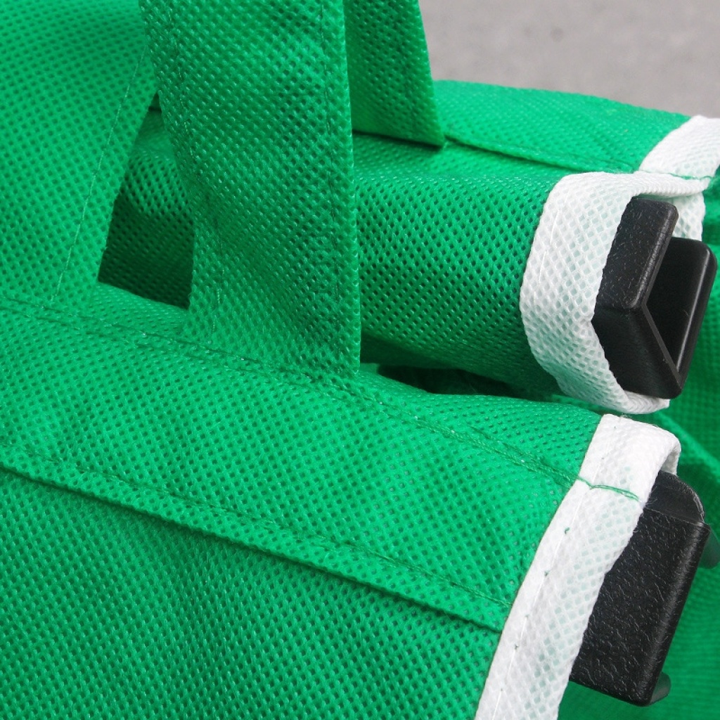 批发加厚绿色超市推车购物袋收纳布袋无纺布手提袋TV产品GRAB BAG详情9