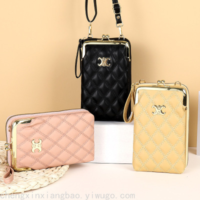 Fashion Handbags Mobile Phone Bag Women's Solid Color Cross Body Bag  Multiple Card Slots Bag