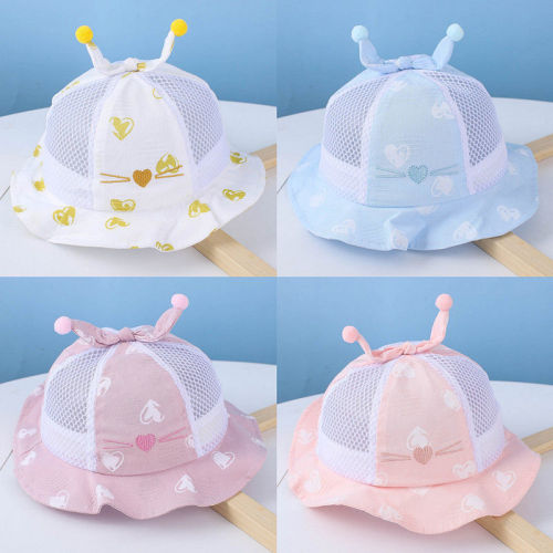 Baby Hat Summer Baby Girl Sun Hat Sun Protection Thin Spring and Autumn Boy Cute Super Cute Princess Bucket Hat Tide