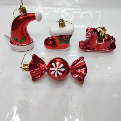 Factory Source Supplier Christmas Candy, Hat and Other Four Indoor and Outdoor Decorative Pendants Holiday Gifts