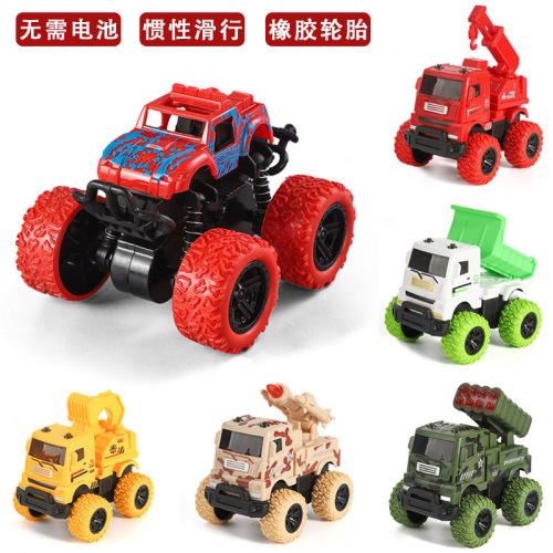 Children‘s Toys Wholesale Stall Engineering Vehicle Boy Inertia Four-Wheel Drive off-Road Stunt Car Excavator Toy Car