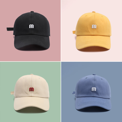 m letters hat female korean fashion peaked cap all-match harajuku style sun-proof summer sun-proof fashion ins sun baseball