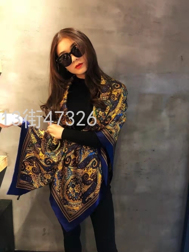 foreign trade hot selling cashew printed long scarf spring and summer sun protection shawl live broadcast popular silk scarf scarf artificial silk spot
