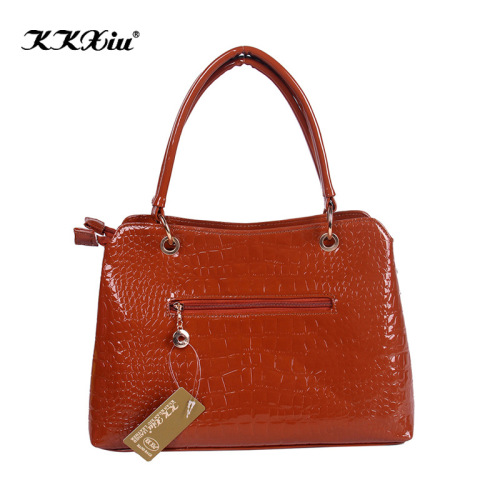 handbag patent leather women‘s tassel double-layer zipper top layer texture women‘s bag korean fashion amazon foreign trade hot sale