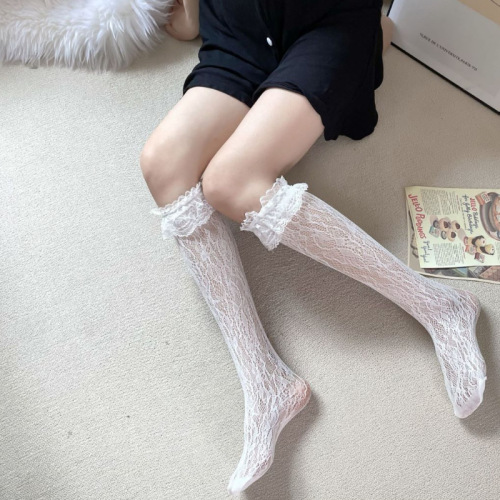 white women‘s pile socks lace calf socks half leg stockings lolita socks magnolia jk mid-calf socks