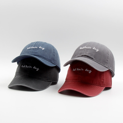 european and american retro distressed washed baseball cap women‘s casual all-match embroidered letters ins peaked cap couple sun hat