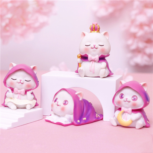 creative new vigorous meow blind box starry sky magic cat cake baking decorations car decoration small gifts