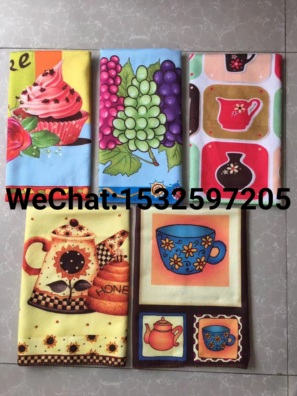 Factory Direct sales 40*60cm kitchen napkin printing tea towel foreign trade tea towel