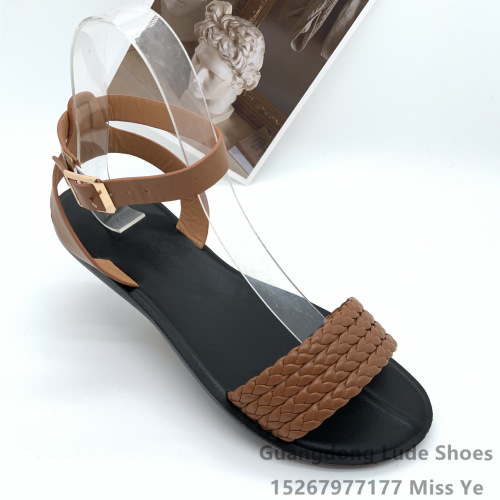 Summer New Women‘s Sandals Comfortable Sandals Woven Buckle Fashion Guangzhou Women‘s Shoes Handcraft Shoes Flat Sandals Women