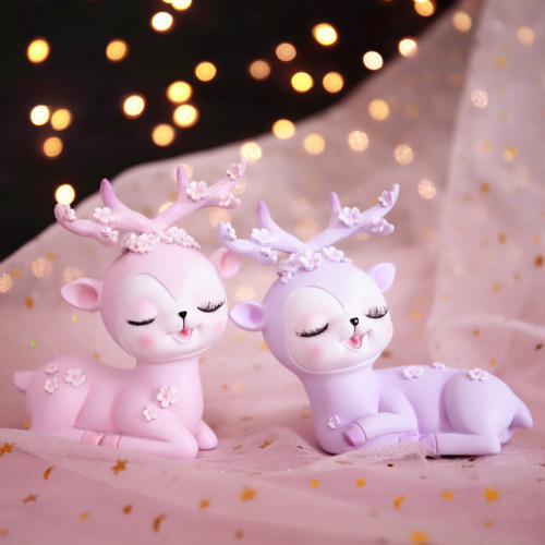 creative girl heart ins style a deer blossom piggy bank piggy bank for children birthday gift decorations